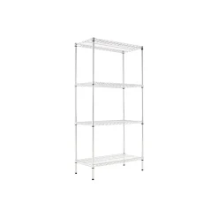 Alera® Industrial Wire Shelving Starter Set, 36Wx18"D, Silver
