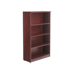 Alera Valencia 54.78"H 4-Shelf Bookcase with Adjustable Shelves, Mahogany Laminate (ALEVA635632MY)