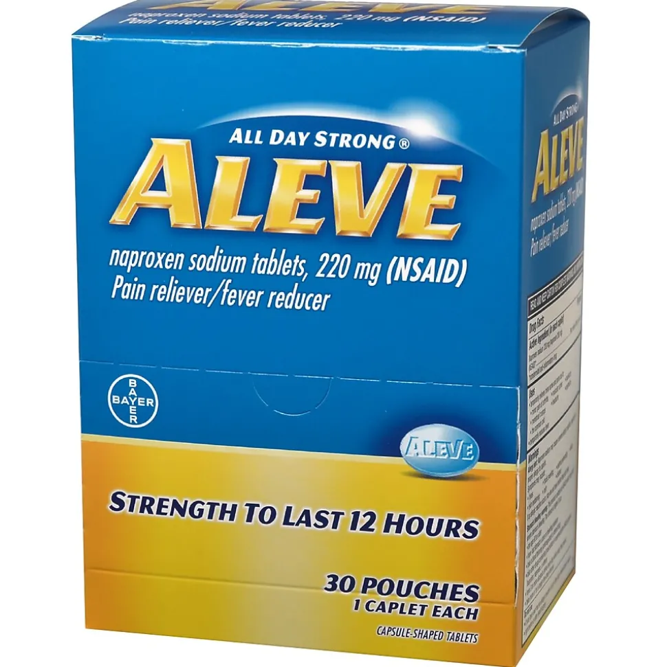Aleve 220mg Naproxen Caplets, 1/Packet, 30 Packets/Box (64028/7534-30)