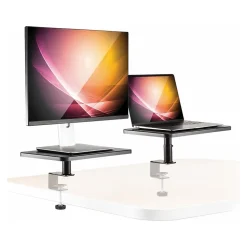 Allsop Ascend Adjustable Stands, Gray, 2/Pack (32457)