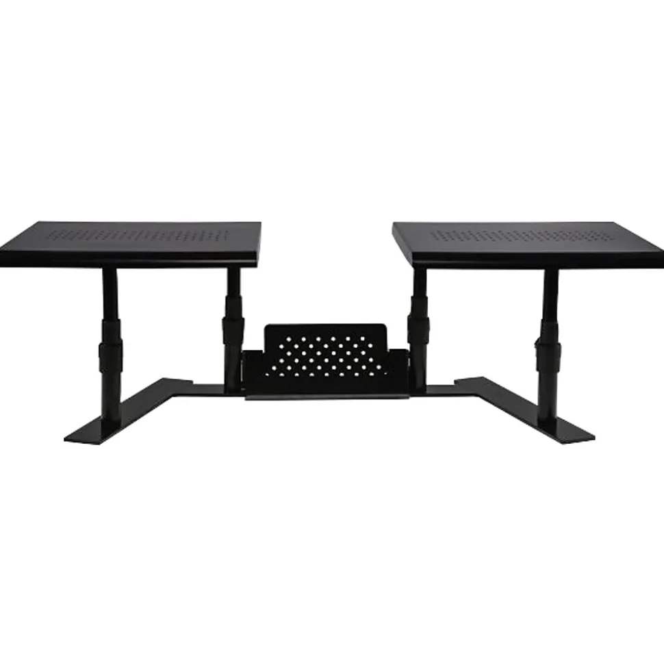 Allsop Metal Art ErgoTwin Dual Monitor Stand, Holds Up to 24" Monitors, Black (ALS31883)