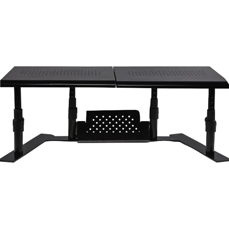 Allsop Metal Art ErgoTwin Dual Monitor Stand, Holds Up to 24" Monitors, Black (ALS31883)