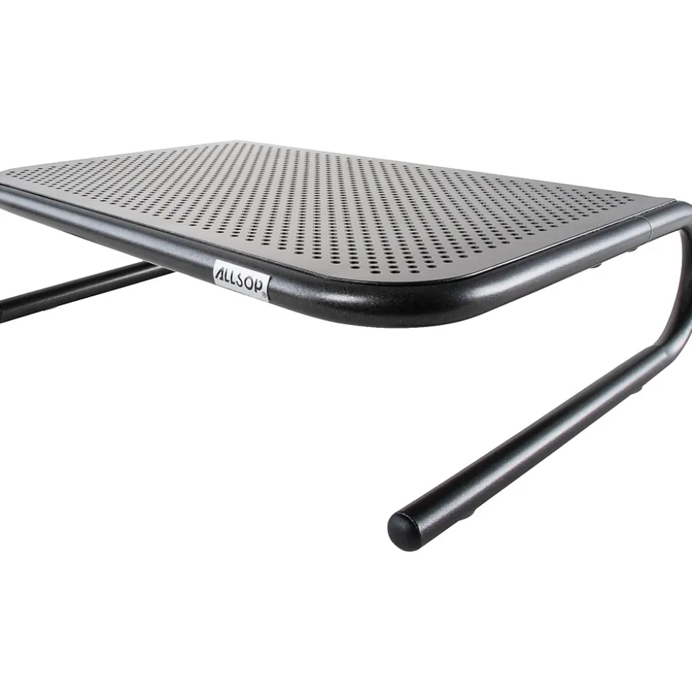 Allsop The Metal Art Jr. Monitor Stand, Pearl Black, 2/Pack (31958)