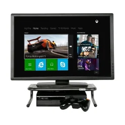 Allsop The Metal Art Jr. Monitor Stand, Pearl Black, 2/Pack (31958)