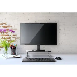 Allsop The Metal Art Jr. Monitor Stand, Pearl Black, 2/Pack (31958)