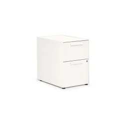 Allsteel Radii 2-Drawer Mobile Vertical File Cabinet, Letter/Legal Size, Lockable, 21"H x 10"W, White (APGMBS249TFN002)