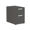 Allsteel Radii 2-Drawer Mobile Vertical File Cabinet, Letter/Legal Size, Lockable, 21"H x 15"W x 24"D, Flint (APGMBP249TFN001)