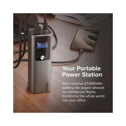 ALOGIC Ark USB Power Bank, 27000mAh, Silver (A27KPB140W)