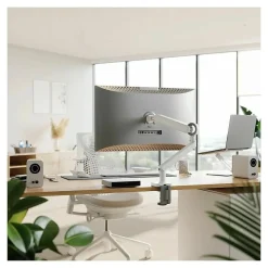 ALOGIC Glide Adjustable Single Arm, Up to 35" Monitor, White (C32GMA1)
