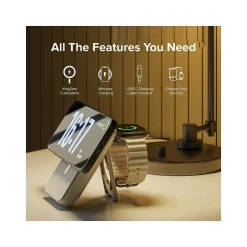 ALOGIC Lift 4-in-1 Magnetic USB-A/USB-C Power Bank, 10000 mAh, White (L10KPBWH)