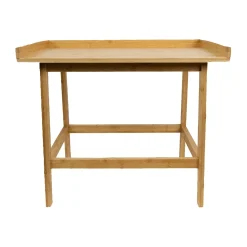 Alpha QuickFind 19" Bamboo Cabinet Stand with 1 Shelf, Brown (196852)