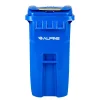 Alpine Industries 500 Series Plastic Outdoor Trash Can, 64 Gallon, Blue (ALP500-64-BLU)