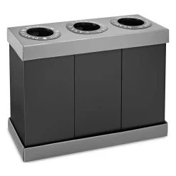 Alpine Industries Cardboard Trash & Recycling Bin Combo, 84 Gallon, Black (471-03-BLK)