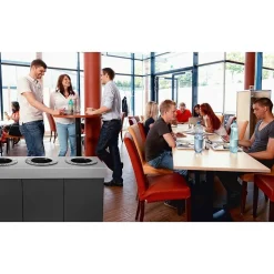 Alpine Industries Cardboard Trash & Recycling Bin Combo, 84 Gallon, Black (471-03-BLK)