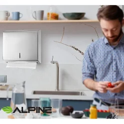 Alpine Industries Centerpull Paper Towel Dispenser, Stainless Steel, 2/Pack (481-2PK)