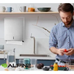 Alpine Industries Centerpull Paper Towel Dispenser, Stainless Steel, 2/Pack (480-2PK)