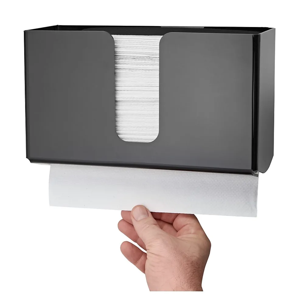 Alpine Industries Centerpull Paper Towel Dispenser, Black, 2/Pack (432-BLK-2PK)