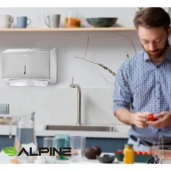 Alpine Industries Centerpull Paper Towel Dispenser, Stainless Steel, 2/Pack (481S-2PK)