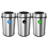 Alpine Industries Commercial Indoor Recycling Trash Can, 17 Gallon, Stainless Steel (ALP470-65L-R-T-CO)
