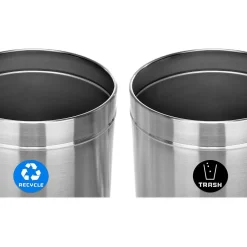 Alpine Industries Dual-Stream Recycling Station, 54-Gallon, Stainless Steel (ALP475-27-R-T)