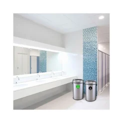 Alpine Industries Dual-Stream Recycling Station, 34-Gallon, Stainless Steel (ALP470-65L-CO-T)