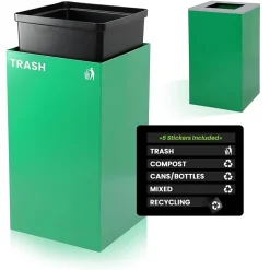 Alpine Industries 29-Gallon Indoor Compost Bin, Green (ALP4450-KIT-GRN-M-COM)