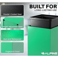 Alpine Industries 29-Gallon Indoor Compost Bin, Green (ALP4450-KIT-GRN-M-COM)