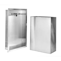 Alpine Industries Metal Indoor Trash Can, 12 Gallon, Stainless Steel (493)