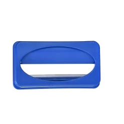 Alpine Industries Plastic Recycle Bin and Lid, 23 Gallon, Blue, (477-R-BLU-PKG2)