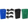 Alpine Industries Plastic Indoor Slim Trash Can with Lid, 23 Gallon, Multicolored, 3/Pack (477-PKD1)
