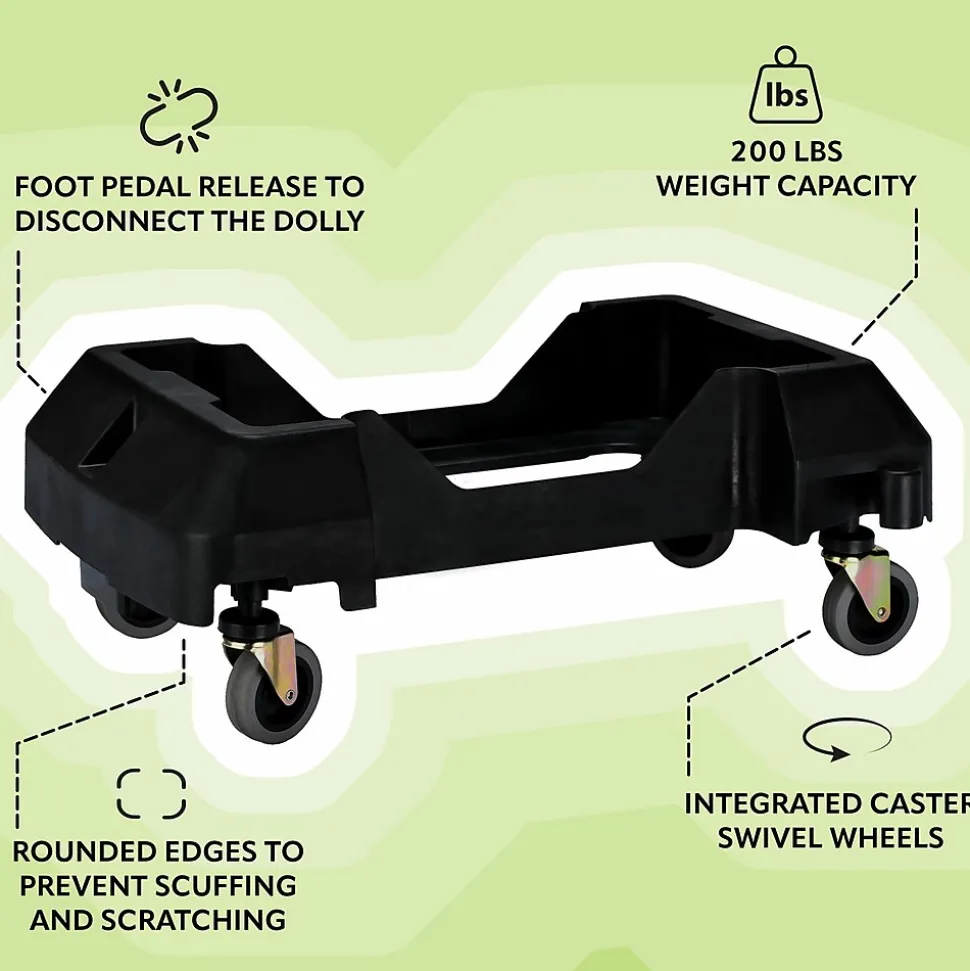 Alpine Industries Plastic Indoor Slim Trash Can with Lid, 23 Gallon, Multicolored, 3/Pack (477-PKD1)