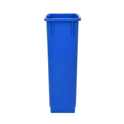 Alpine Industries Polypropylene Commercail Indoor Trash Can with Slotted Lid, 23-Gallon, Blue, 2/Pack (ALP477-R-BLU-PKG3-2)