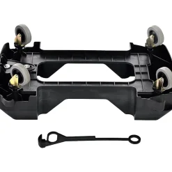 Alpine Industries Polypropylene Trash/Recycling Can with Slotted Lid and Dolly, 23-Gallon, Lime Green (ALP477-LGRN-3PKD)