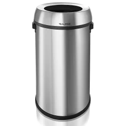 Alpine Industries Stainless Steel Indoor Trash Can, 17 Gallon, Silver (470-65L)