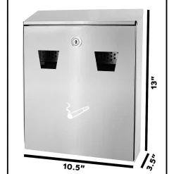 Alpine Industries Stainless Steel Outdoor Cigarette Receptacle (490-01-SS)