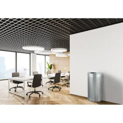 Alpine Industries Stainless Steel Perforated Half Round Trash Can, 12 Gallon, (ALP438-12HR-SS)