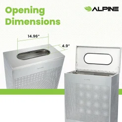 Alpine Industries Stainless Steel Trash Can, 23 Gallon, Silver (ALP438-23-SS-MK)