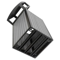 Alpine Industries Steel Outdoor Trash Can with Dome Lid, 40 Gallon, Gray (ALP471-40-WD-GRY)