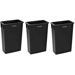 Alpine Industries Trash Can, 23 Gallon, Black, Commercial, 3/Pack (477-BLK-3PK)