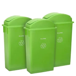 Alpine Industries Trash Can with Swing Lid, 23-Gallon, Lime Green, 3/Pack (4778-1-LGRN-3)