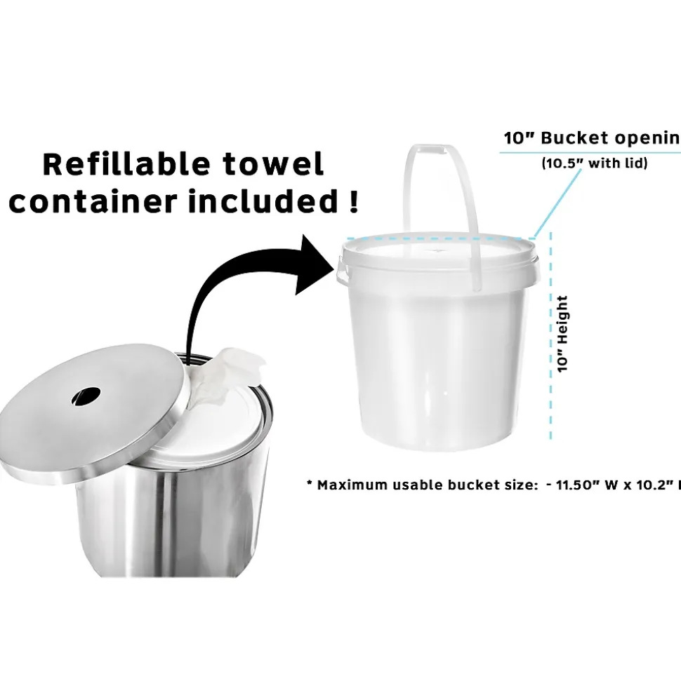 Alpine Industries Universal Wall Mounted Wet Wipe Dispenser, Stainless Steel (4777-W)