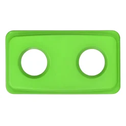 Alpine Polypropylene Can with Bottle Recycling Lid, 23-Gallon, Lime Green, 3/Pack (4778-3-LGRN-3)