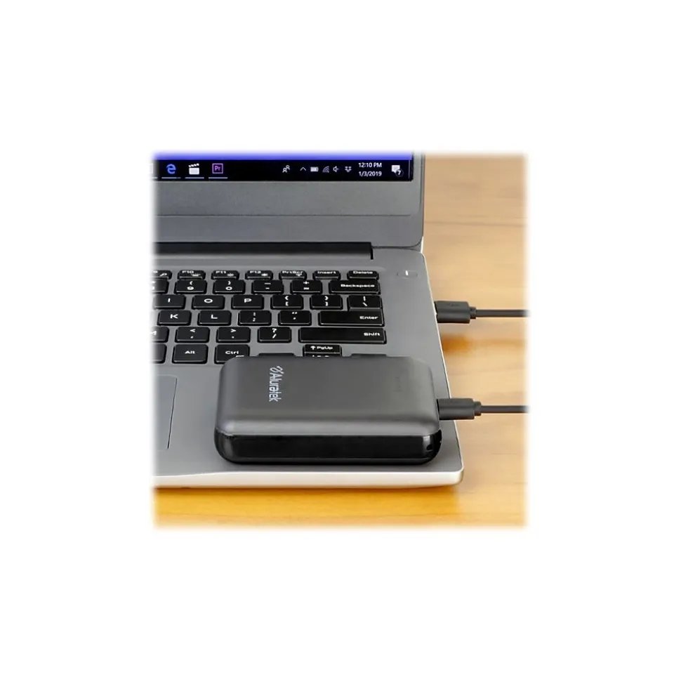 Aluratek USB Power Bank for Most Smartphones, 10000mAh, Black (ASPB10KF)