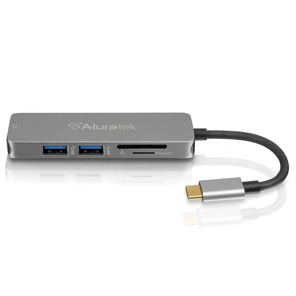 Aluratek USB Type-C Multimedia Hub & Card Reader