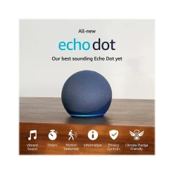 Amazon Echo Dot (5th Generation) Bluetooth, Wi-Fi Wireless Smart Speaker, Deep Sea Blue (B09B93ZDG4)