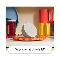 Amazon Echo Pop Bluetooth/Wi-Fi Wireless Smart Speaker with Alexa, Glacier White (53-031156)