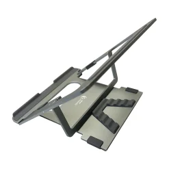 Amer 10" x 6" Aluminum Folding Laptop Stand for 15.6" Laptops, Silver (AMRNS01DG)