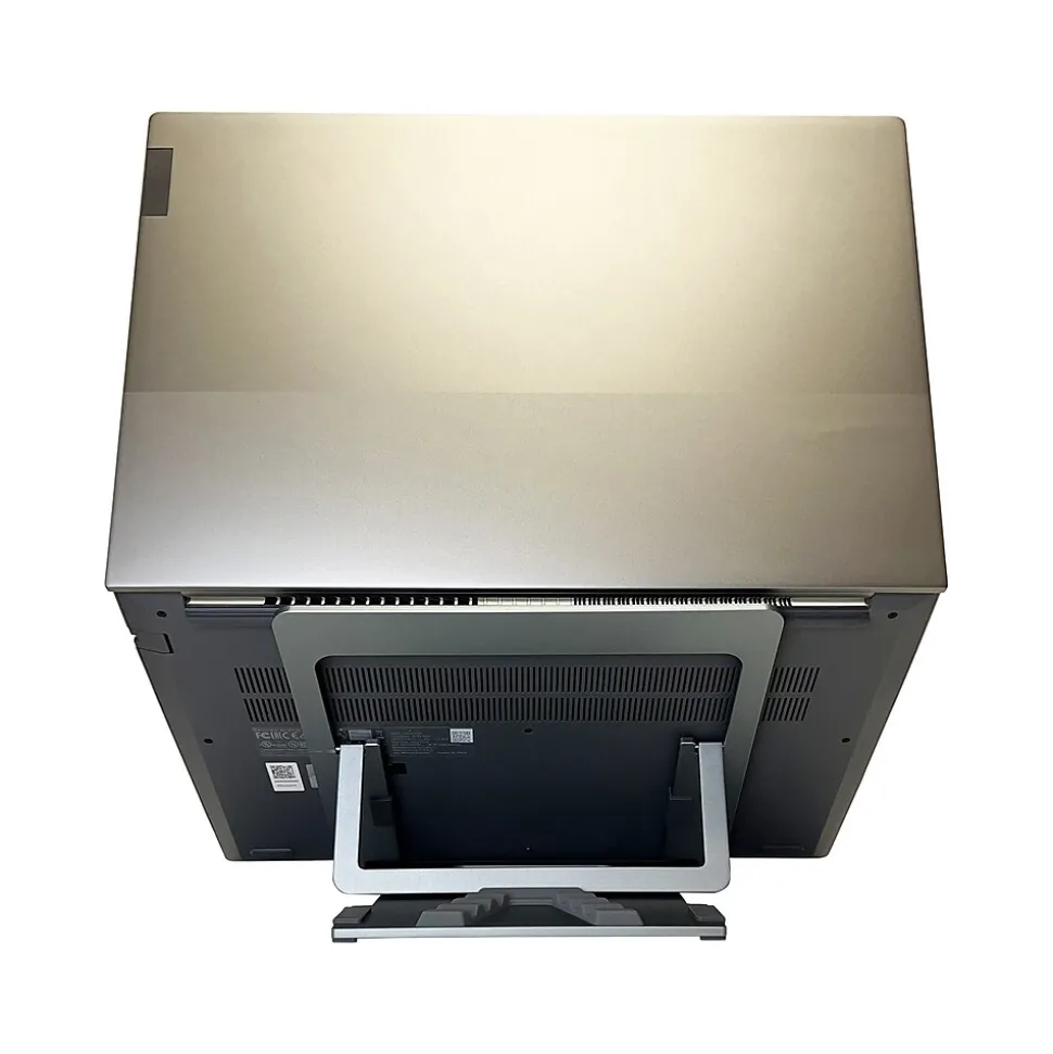 Amer 10" x 6" Aluminum Folding Laptop Stand for 15.6" Laptops, Silver (AMRNS01DG)