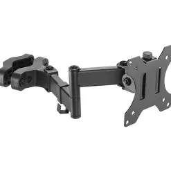 Amer Adjustable Full-Motion Pole Mount Monitor Arm, Up to 32" Monitor, Black (PM111)