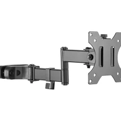 Amer Adjustable Full-Motion Pole Mount Monitor Arm, Up to 32" Monitor, Black (PM111)